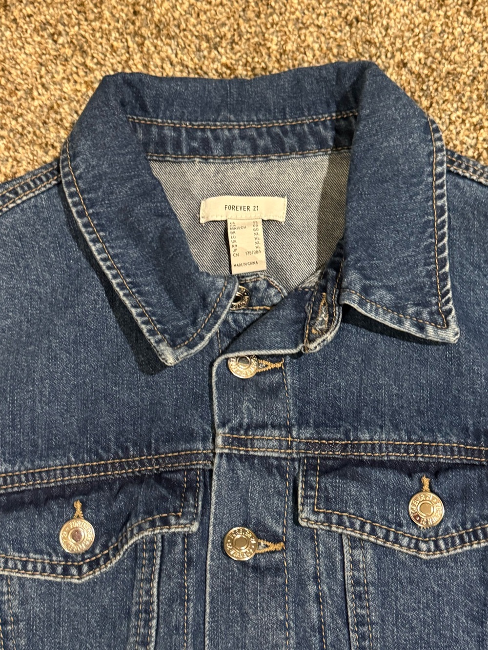 Forever 21 Women’s Denim Trucker Button-Front Mini Dress Medium Wash Size XL - Picture 6 of 14